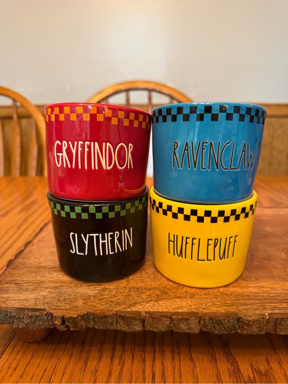 Rae Dunn x Harry Potter Hogwarts Houses Ramekin Set of 4 Gryffindor Hufflepuff